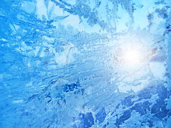 Färgglada arktiska isen. Abstrakta is textur. — Stockfoto