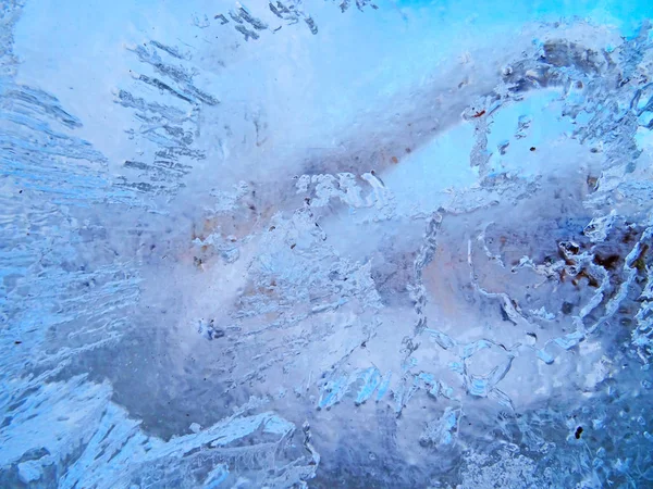 Ghiaccio colorato. Struttura astratta del ghiaccio . — Foto Stock