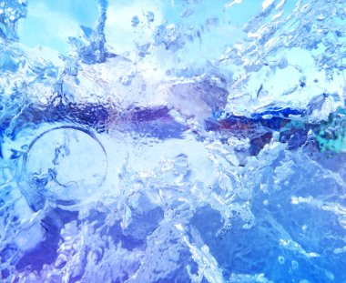 Renkli buz. Soyut buz doku. Doğa arka plan.   