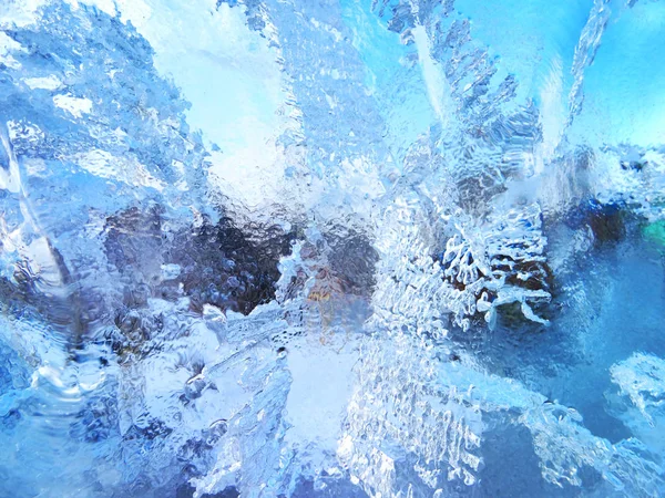 Glace colorée. Texture abstraite de glace. Contexte naturel . — Photo