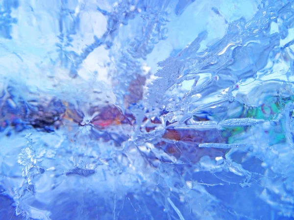 Colorful ice. Abstract ice texture. Nature background. Stock Image