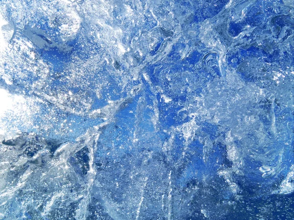 Gelo azul texturizado — Fotografia de Stock