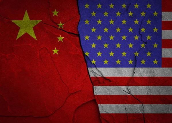 The conflict between the USA and China — Stock Photo, Image