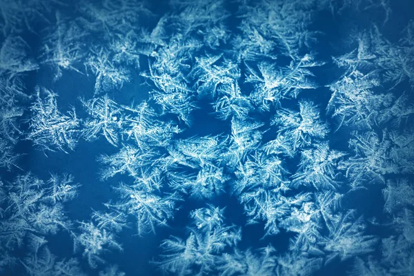 Geada de gelo de inverno, fundo congelado . — Fotografia de Stock