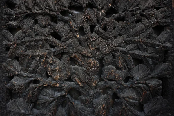 Dark Wood carving pattern — Stock Photo, Image