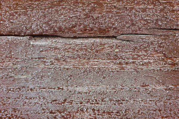 Textuur van vorst op het houten oppervlak — Stockfoto