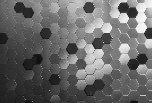 Silverplattor konsistens hexagon — Stockfoto