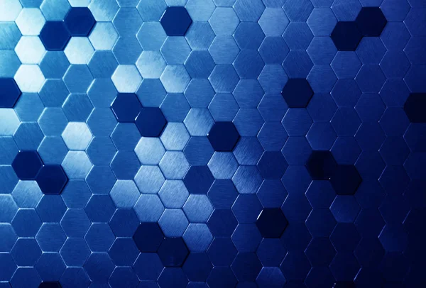 Azulejos azul textura hexágono — Foto de Stock