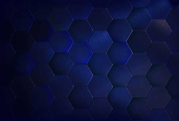 Blue tiles texture hexagon — Stock Photo, Image