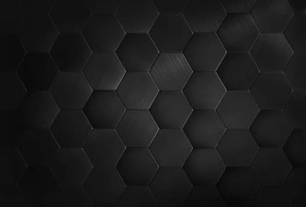 Svart kakel konsistens hexagon — Stockfoto