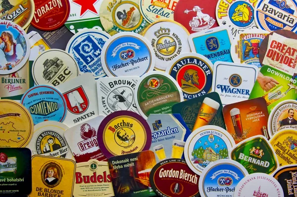 Collection of beermats — 스톡 사진