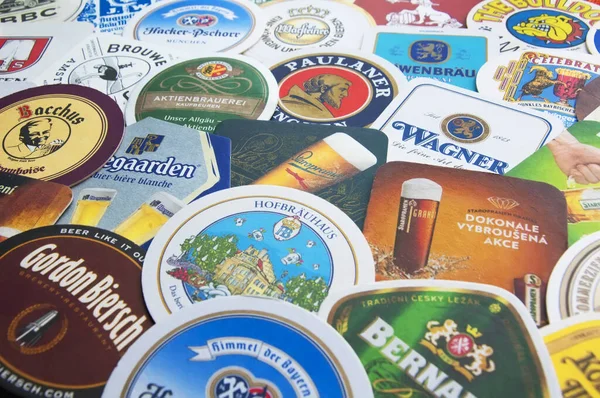Collection of beermats — Stock Photo, Image