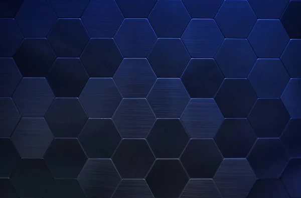 Blue tiles texture hexagon — Stock Photo, Image