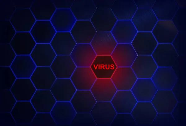 ウイルス感染の概要モデル — ストック写真