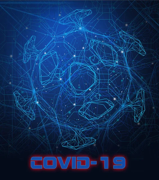 Mers Cov 中東呼吸器症候群コロナウイルス Novel Coronavirus 2019 Ncov Abstractウイルス株モデル新しいコロナウイルス2019 Ncovは赤いストップサインで交差します — ストック写真