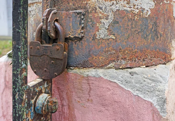 Old Rusty Lock Grating Old Church — Stock Photo, Image