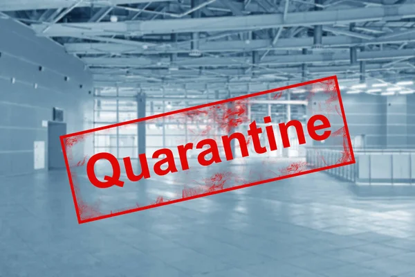 Quarantin Sala Vazia Complexo Exposições Devido Epidemia Covid — Fotografia de Stock