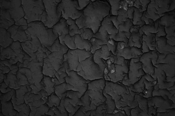 Крупным Планом Темная Картина Стены Старая Текстура Краски Трещиной — стоковое фото