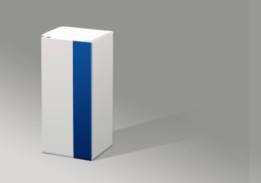 Beyaz kapalı tablet ambalajlama, 3 boyutlu görüntüleme. Tasarım için model.                                                                                                                        