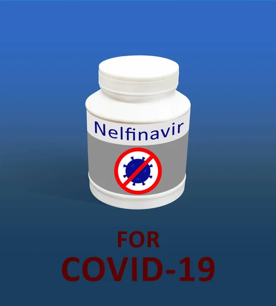 Medicine Jar Cjvid Virus Ivermectin Light Background Illustration — Stock Photo, Image