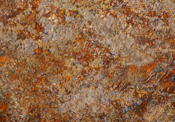 Kahverengi Tonlarda Kaba Desenli Paslı Metal Arkaplan — Stok fotoğraf