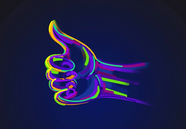 Человеческая Рука Показывающая Зрение Пальцы Символом — стоковое фото