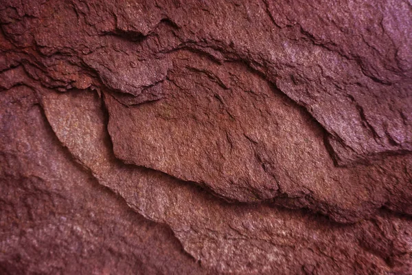 赤い石の背景を閉じます 赤い岩の質感 — ストック写真