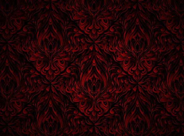 Black Abstract Pattern Red Floral Background Dark Background — Stock Photo, Image