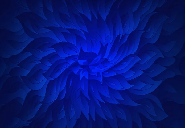 Niebieski Abstrakcyjny Wzór Kwiatowe Ciemne Tło Ciemne Tło — Zdjęcie stockowe