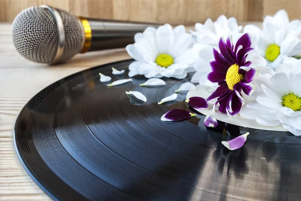 Vinil kaydı. eski moda nostaljik nesneleri