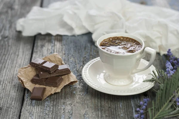 Kahve ve çikolata ahşap masa doku.