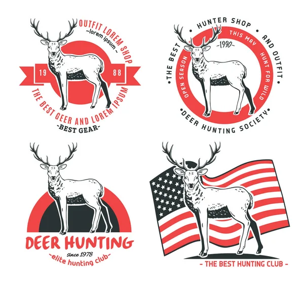 Vektör logolar kümesi. Geyik.