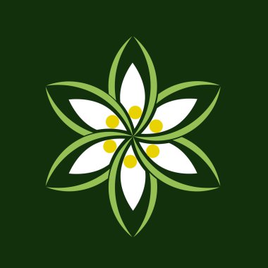 Vektör işareti soyut edelweiss