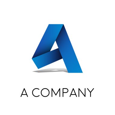 Vektör işaret A harfi şerit 