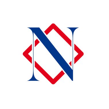 Vektör işareti ilk harf N with rhombus