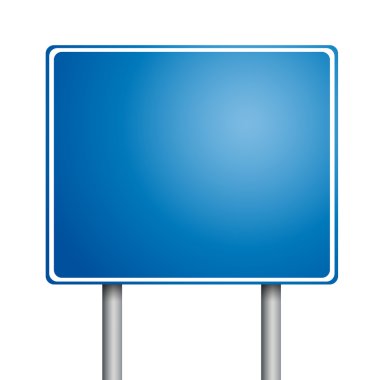 Boş mavi yol işaretleri