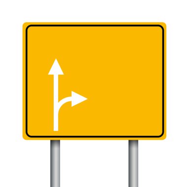 Boş sarı yol işaretleri