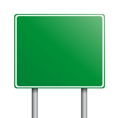 boş yeşil yol işaretleri