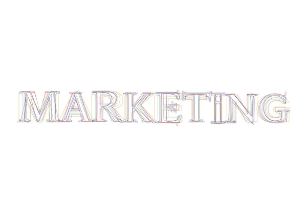 Vektor slovo Marketing — Stockový vektor