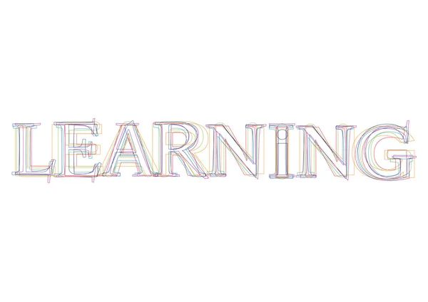 Векторное слово Learning — стоковый вектор