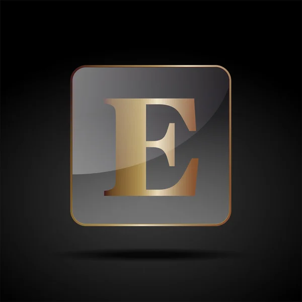 Botón vectorial letra E — Archivo Imágenes Vectoriales