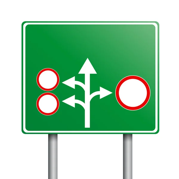 Signalisation routière verte vide — Image vectorielle