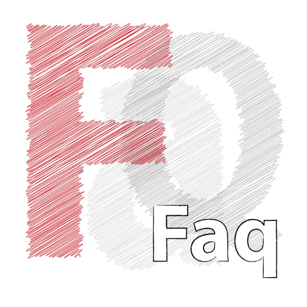 Vector faq. Texte rompu — Image vectorielle