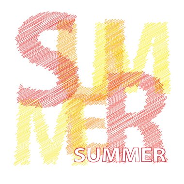 Vektör yaz. Kırık metin