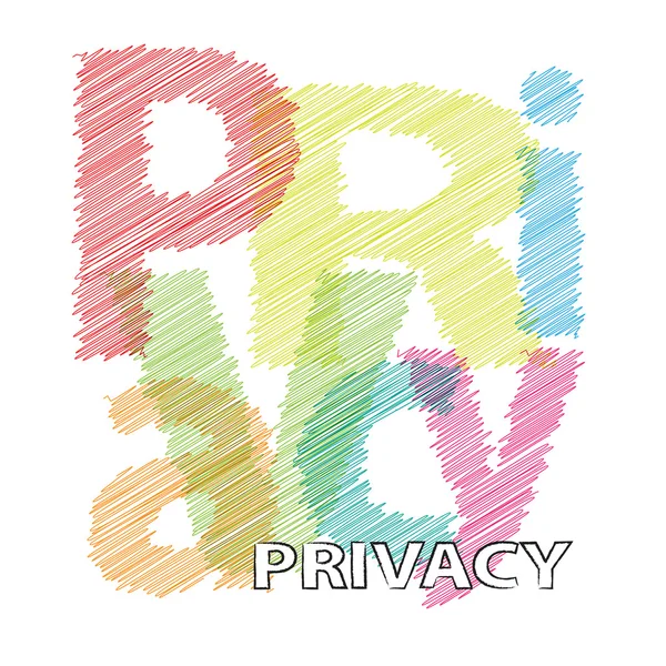 Vector Privacy. Broken text — Stock Vector