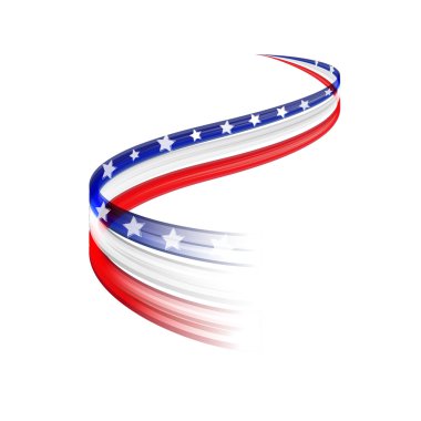 Soyut vektör uyku modundan çıkarma hareketli, dinamik Amerikan bayrağı kavramı