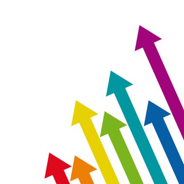 Oklar arka plan renkli vektör