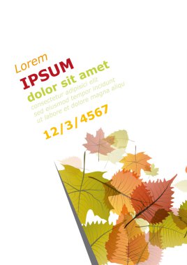  Vektör ölü yapraklar, sonbahar arka plan