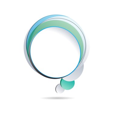 Vektör kapak konuşma mavi