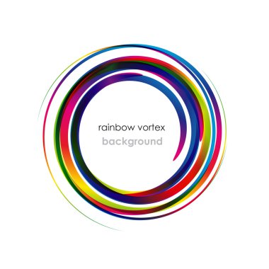 Vector Rainbow Vortex Background clipart